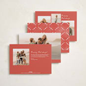 "Whimsical Bow" - Holiday Cards in Pomegranate by Susan Zinader - Back of Card Options