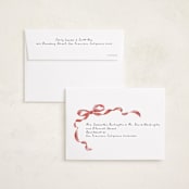 "Whimsical Bow" - Holiday Cards in Pomegranate by Susan Zinader - FREE Recipient Addressing
