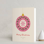 "Vintage Christmas Ornament" - Holiday Cards in Vanilla by Erika Firm - Folded Card