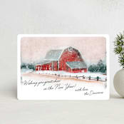 "Old Fashioned Christmas" - Holiday Cards in Winter Rose by Lindsay Megahed - Front