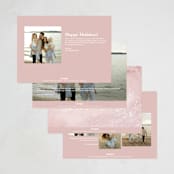 "Old Fashioned Christmas" - Holiday Cards in Winter Rose by Lindsay Megahed - Back of Card Options