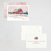 "Old Fashioned Christmas" - Holiday Cards in Winter Rose by Lindsay Megahed - Assembled