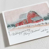 "Old Fashioned Christmas" - Holiday Cards in Winter Rose by Lindsay Megahed - Detail