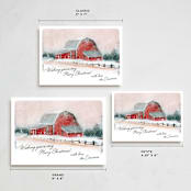 "Old Fashioned Christmas" - Holiday Cards in Winter Rose by Lindsay Megahed - Formats Available