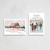 "Old Fashioned Christmas" - Holiday Cards in Winter Rose by Lindsay Megahed - Photo Orientation Options