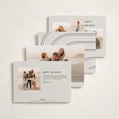 "Curve" - Holiday Cards in Eggnog by Brianne Larsen - Back of Card Options