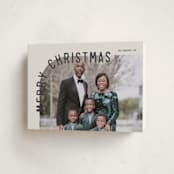 "Curve" - Holiday Cards in Eggnog by Brianne Larsen - Folded Card