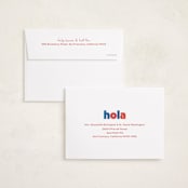 "adios" - Holiday Cards in Azure by Megan Davis - FREE Recipient Addressing