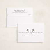 "Holly Monogram" - Holiday Cards in Blue Spruce by Wildfield Paper Co - FREE Recipient Addressing