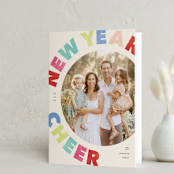 "Merry-go-round" - Holiday Cards in Neon by Pixel and Hank - Folded Card