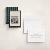 "Plaid Peace" - Holiday Cards in Wreath by Makewells - Assembled