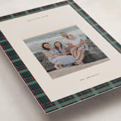 "Plaid Peace" - Holiday Cards in Wreath by Makewells - Detail