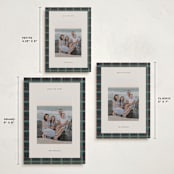 "Plaid Peace" - Holiday Cards in Wreath by Makewells - Formats Available