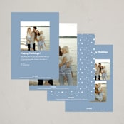 "Christmas Scripts" - Holiday Cards in Snow by Kristen Smith - Back of Card Options
