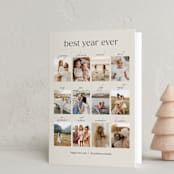 "Best Year" - Holiday Cards in Crêpe by Olivia Williams - Folded Card