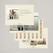 "Holiday Script" - Holiday Cards in Eggnog by Robert and Stella - Back of Card Options
