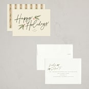 "Holiday Script" - Holiday Cards in Eggnog by Robert and Stella - Assembled