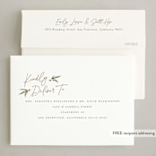 "Holiday Script" - Holiday Cards in Eggnog by Robert and Stella - FREE Recipient Addressing