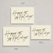 "Holiday Script" - Holiday Cards in Eggnog by Robert and Stella - Formats Available