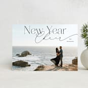 "Peace Hope Love" - Holiday Cards in Coal by Rebecca Durflinger - Front