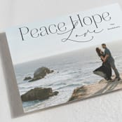 "Peace Hope Love" - Holiday Cards in Coal by Rebecca Durflinger - Detail