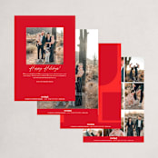 "Joy Collage" - Holiday Cards in Cherry by Elly - Back of Card Options