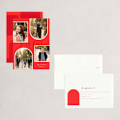 "Joy Collage" - Holiday Cards in Cherry by Elly - Assembled