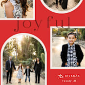 "Joy Collage" - Holiday Cards in Cherry by Elly - Detail
