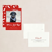 "Good Boy" - Holiday Cards in Crimson by J. Dario Design Co. - Assembled