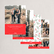 "Nature & Blessings" - Holiday Cards in Crimson by Susan Moyal - Back of Card Options