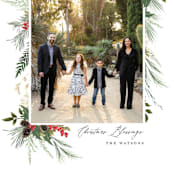 "Nature & Blessings" - Holiday Cards in Crimson by Susan Moyal - Detail