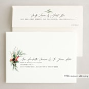 "Nature & Blessings" - Holiday Cards in Crimson by Susan Moyal - FREE Recipient Addressing