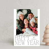 "Classic Formal Holiday" - Holiday Cards in Coal by Jackie Crawford - Front