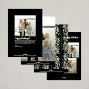 "Classic Formal Holiday" - Holiday Cards in Coal by Jackie Crawford - Back of Card Options