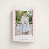 "hand drawn scallop" - Holiday Cards in Berry by Sara Hicks Malone - Folded Card