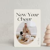"Radius" - Holiday Cards in Buttercream by Pixel and Hank - Front