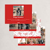 "Happy Holidays" - Holiday Cards in Crimson by Susan Moyal - Back of Card Options