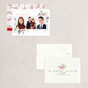 "Happy Holidays" - Holiday Cards in Crimson by Susan Moyal - Assembled
