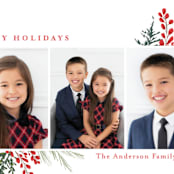 "Happy Holidays" - Holiday Cards in Crimson by Susan Moyal - Detail