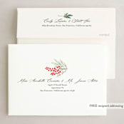 "Happy Holidays" - Holiday Cards in Crimson by Susan Moyal - FREE Recipient Addressing