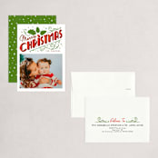 "Christmas Past" - Holiday Cards in Snow by GeekInk Design - Assembled