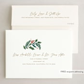"Rejoice Pines" - Holiday Cards in Peach by Kristen Smith - FREE Recipient Addressing