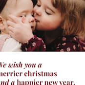 "Merrier Days Ahead" - Holiday Cards in Cherry by Playground Prints - Detail