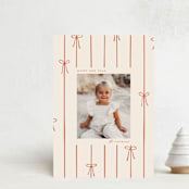 "lines of bows" - Holiday Cards in Cider by Ellen Schlegelmilch - Front
