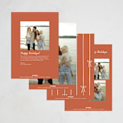 "lines of bows" - Holiday Cards in Cider by Ellen Schlegelmilch - Back of Card Options