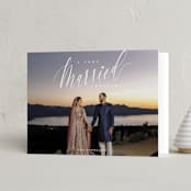 "Very Married Christmas" - Holiday Cards in Snow by Nicoletta Savod - Folded Card