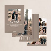 "O Come" - Holiday Cards in Champagne by Brianne Larsen - Back of Card Options