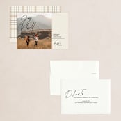"Joy to the World script" - Holiday Cards in Linen by Owl and Toad - Assembled