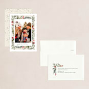 "Wintry Frame" - Holiday Cards in Marshmallow by Jessica Williams - Assembled