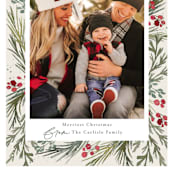 "Wintry Frame" - Holiday Cards in Marshmallow by Jessica Williams - Detail